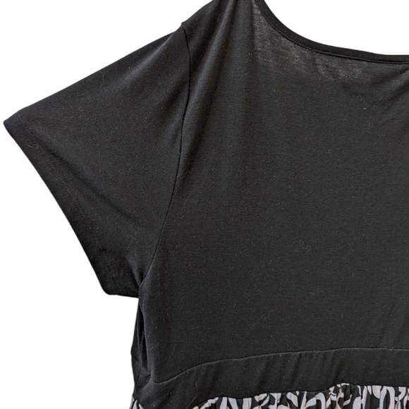 Torrid Love Script Scoop Neck Cap Sleeve Monochrome Skater Summer PlusDress (4) - Picture 5 of 7